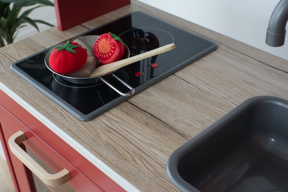 Adhesivo de madera para encimera de cocina de juguete IKEA Duktig, arena,  blanco cocina de juguete NO incluida -  España