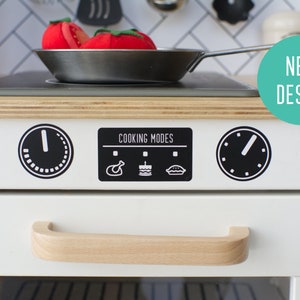Stove buttons and display stickers for IKEA Duktig play kitchen (play kitchen NOT included)