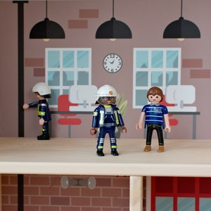 Fire station decal for IKEA FLISAT dollhouse dollhouse not included image 8