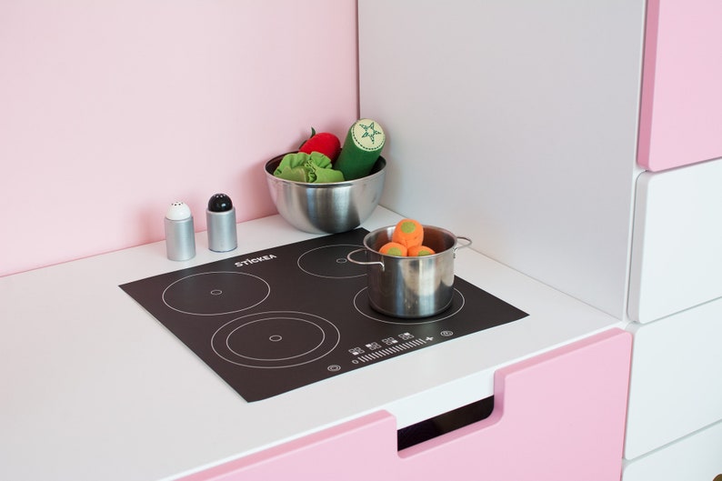 Play Kitchen Hob Sticker for IKEA Stuva, Trofast, Malm, Eket (furniture ...