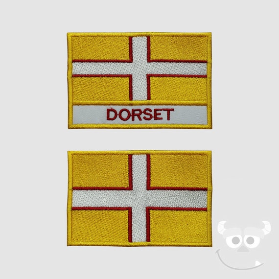 Dorset County Flag Patch Iron On Patch Sew On Embroidered Patch For Shirts T-Shirts Cute Patch United Kingdom County Flag