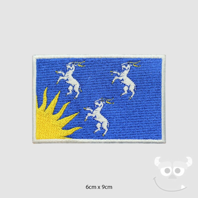 MERIONETH County Flag Embroidered Iron On Patch Sew On Badge Applique UK County Flag