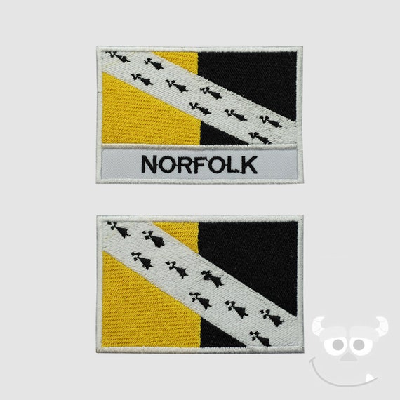 Norfolk County Flag Embroidered Iron On Patch Sew On Badge Etsy