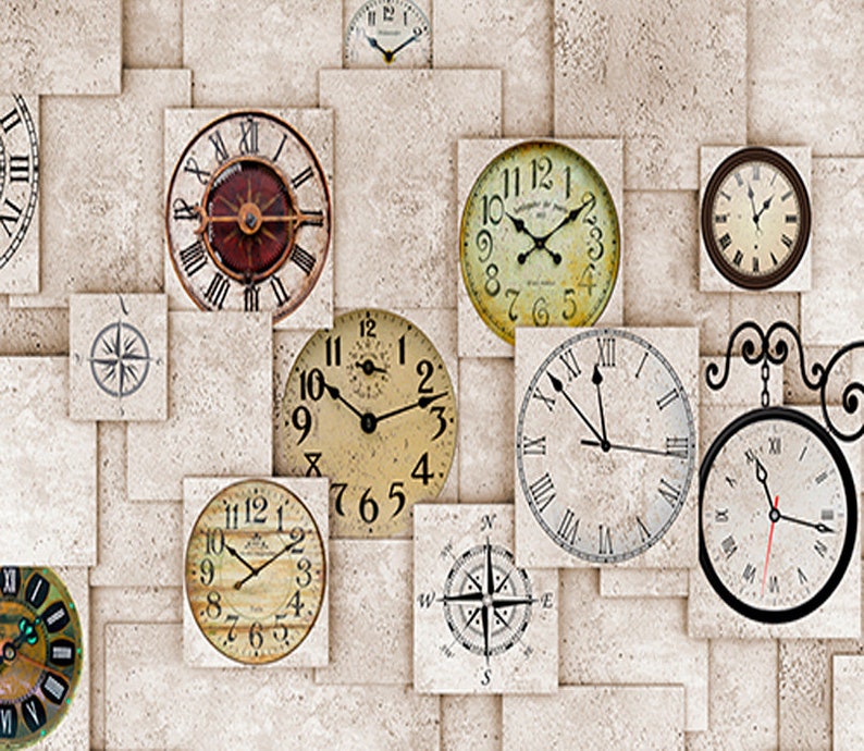 Clock Time Zone Poster Print Canvas Wall Art Framed Print Etsy