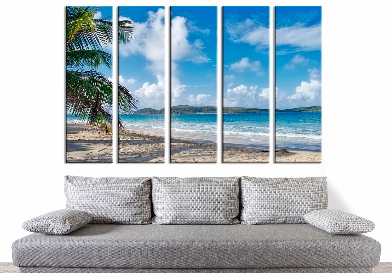 Coastal wall art Tropical wall art Canvas Palms Wall décor Etsy