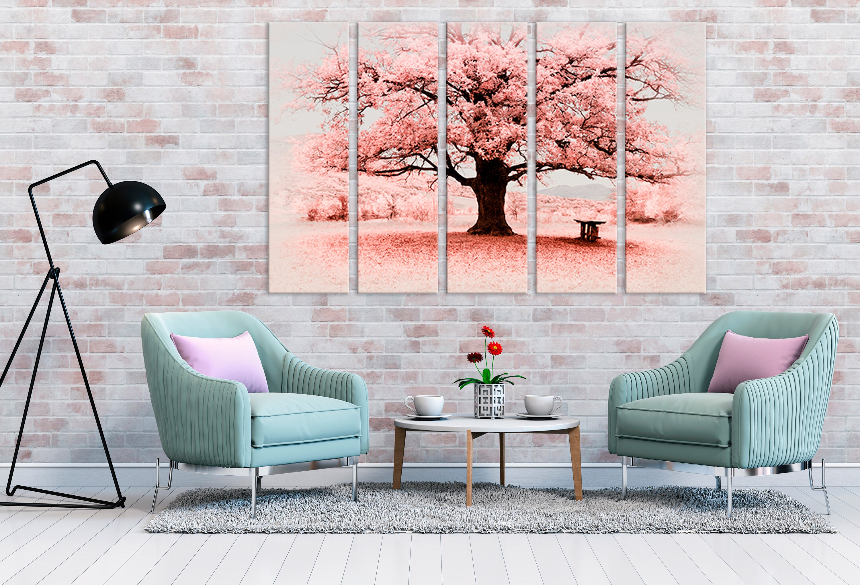 Cherry Blossom Sakura Wall Art Sakura Canvas Art Pink Art Etsy