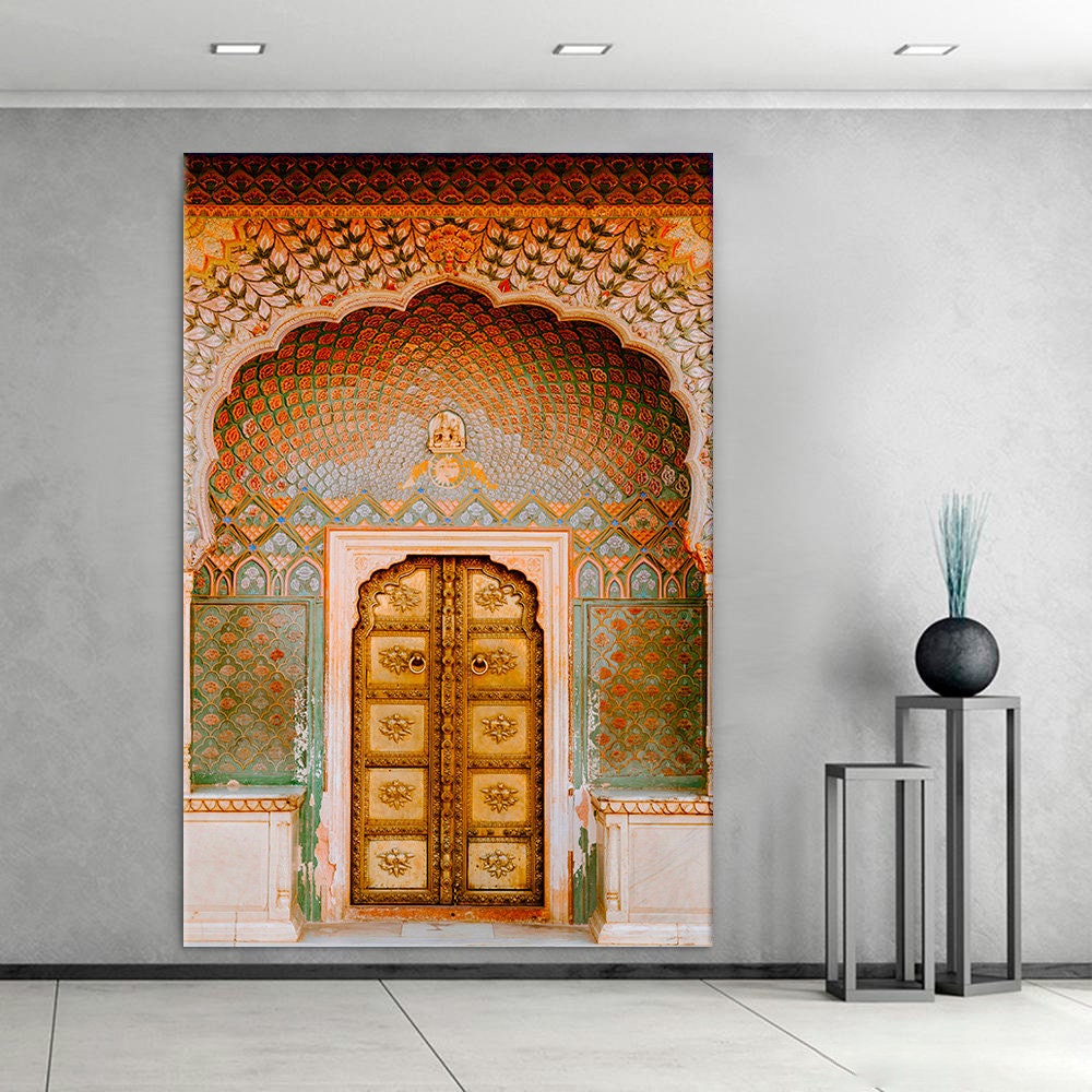 Travel wall art Travel canvas Travel wall decor Golden | Etsy