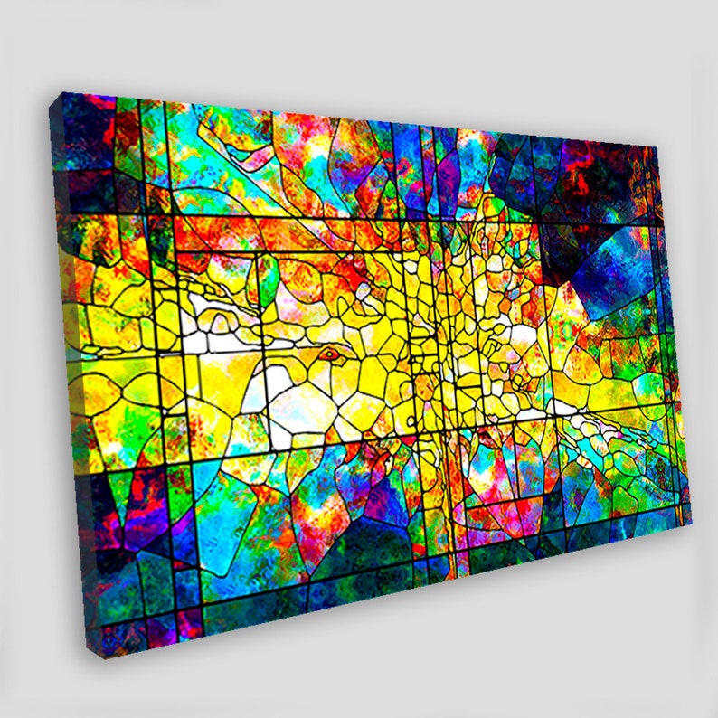 Glass poster print Large Wall Art Abstract Canvas Art Etsy