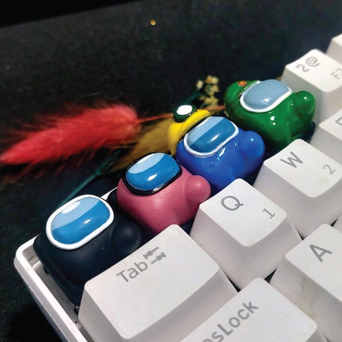 Among Us Resin Keycap Handmade Artisan Keycap Handmade Etsy