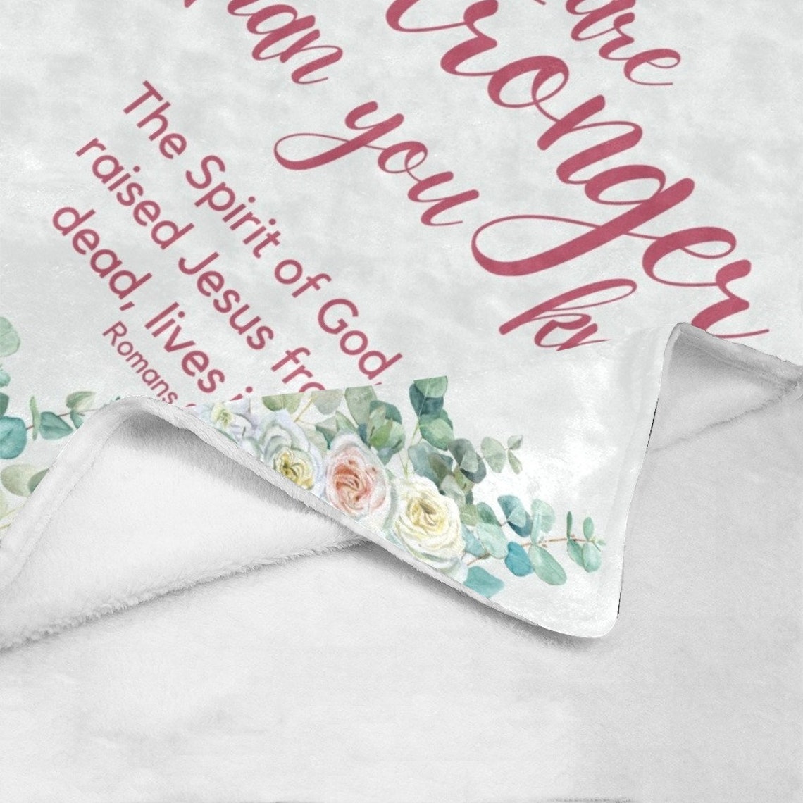 Floral Scripture Blanket Throw 50 x 60 Inch Bible Verse You Etsy