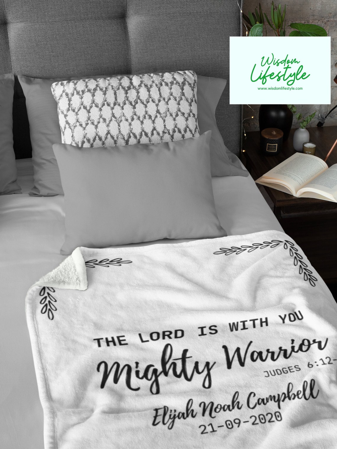 Personalised Baby Scripture Blanket Bible Verse The Lord is Etsy