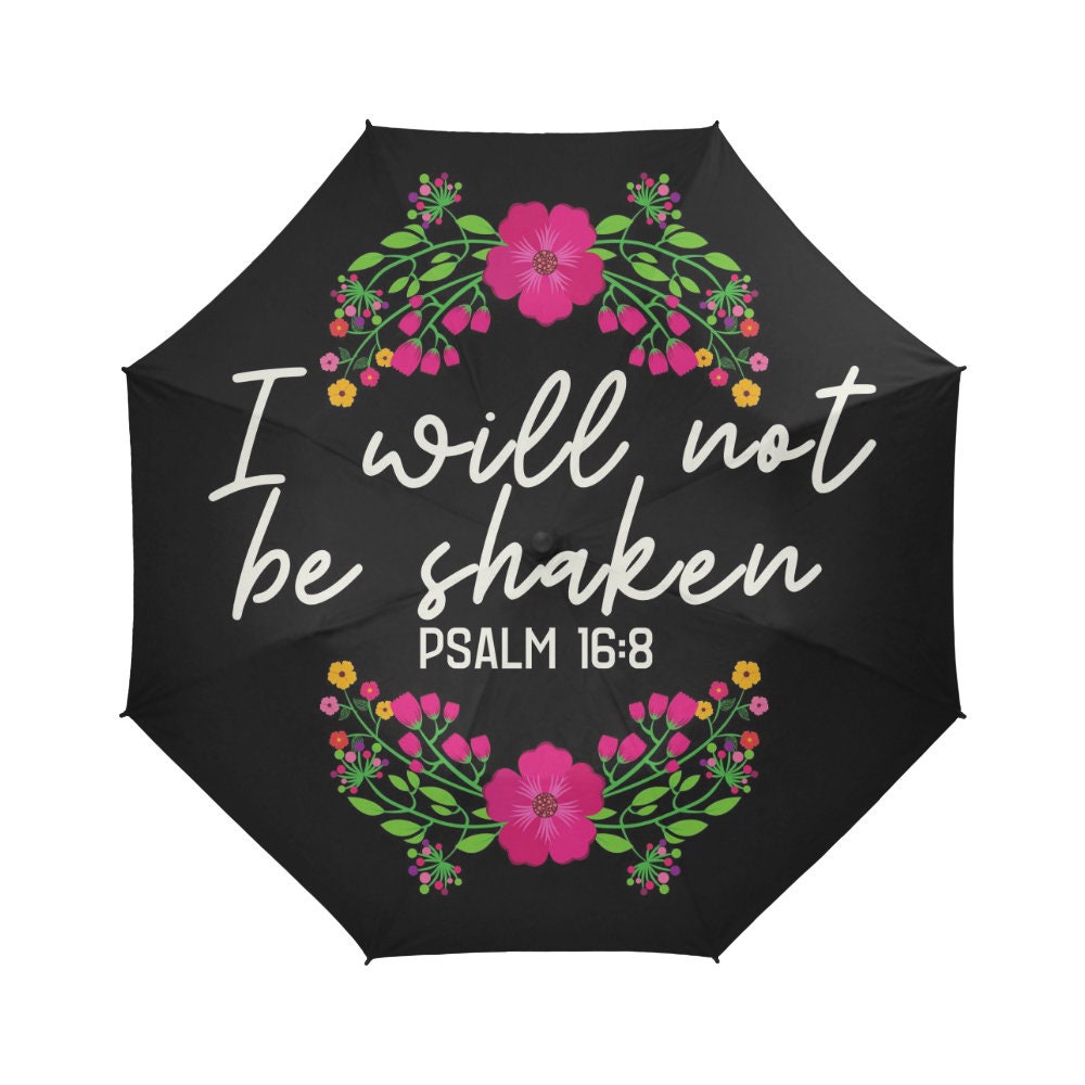 Scripture Umbrella Christian Bible Verse Umbrella Will Not Etsy