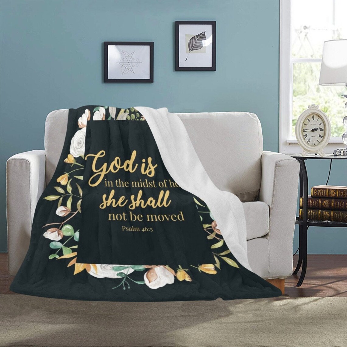 Scripture Cuddle Blanket Throw 50 x 60 Inch Bible Verse Etsy