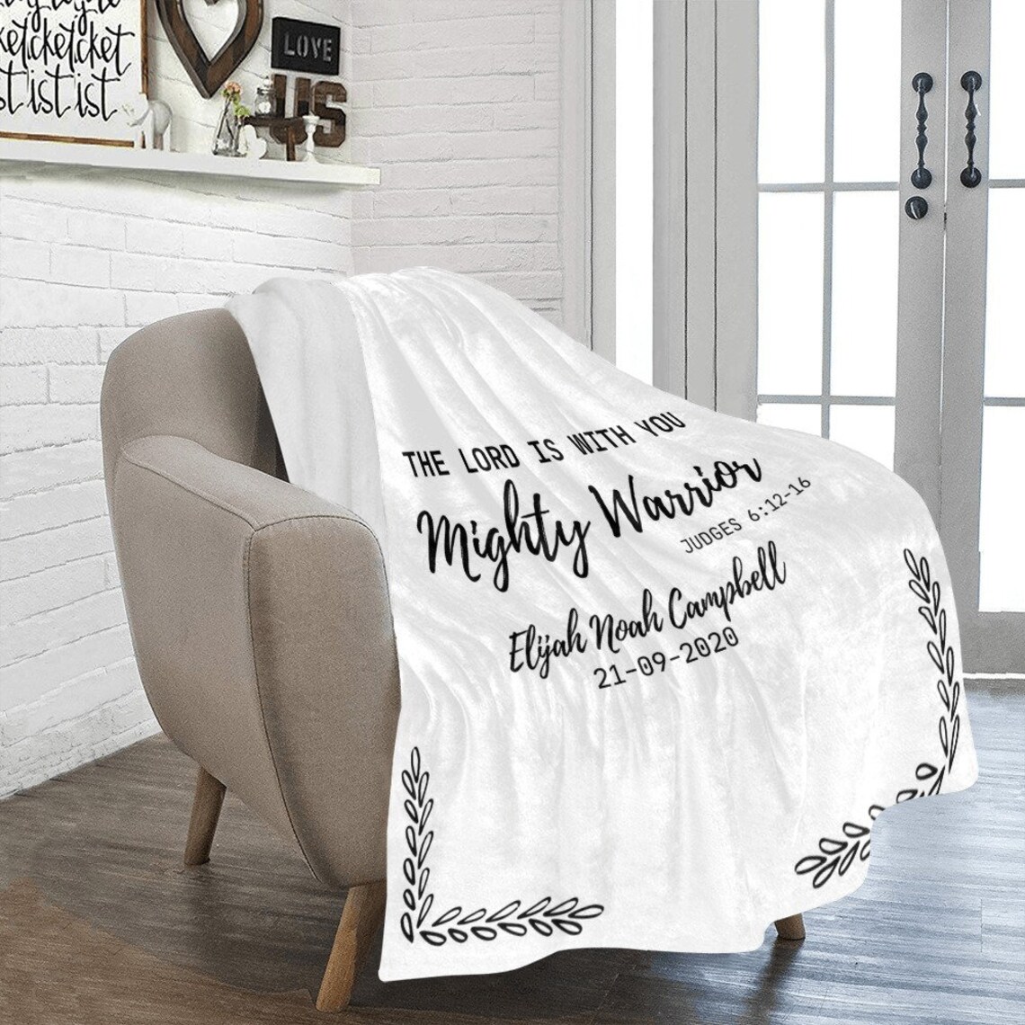 Personalised Baby Scripture Blanket Bible Verse The Lord is Etsy