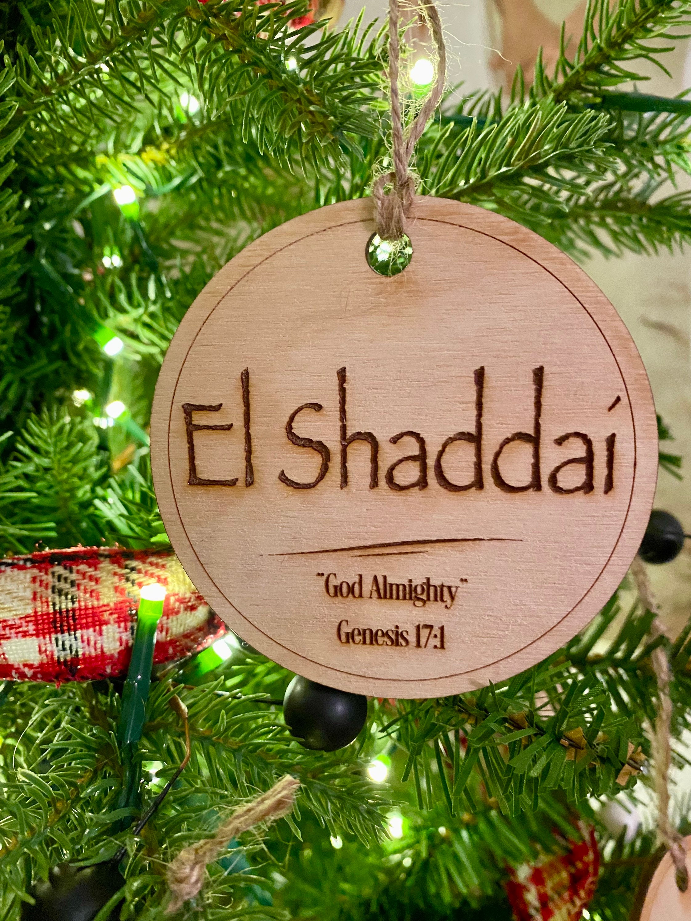Wooden Engraved Names of God Christmas Ornaments 6 Ornament Etsy