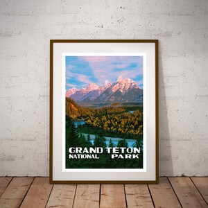 Grand Teton National Park Poster, Vintage Travel Poster, INSTANT DOWNLOAD, Grand Teton National Park Poster, Printable Wall Art