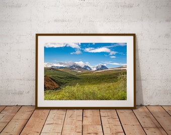 Denali National Park Photo, Alaska Landscape Art (Digital Download)