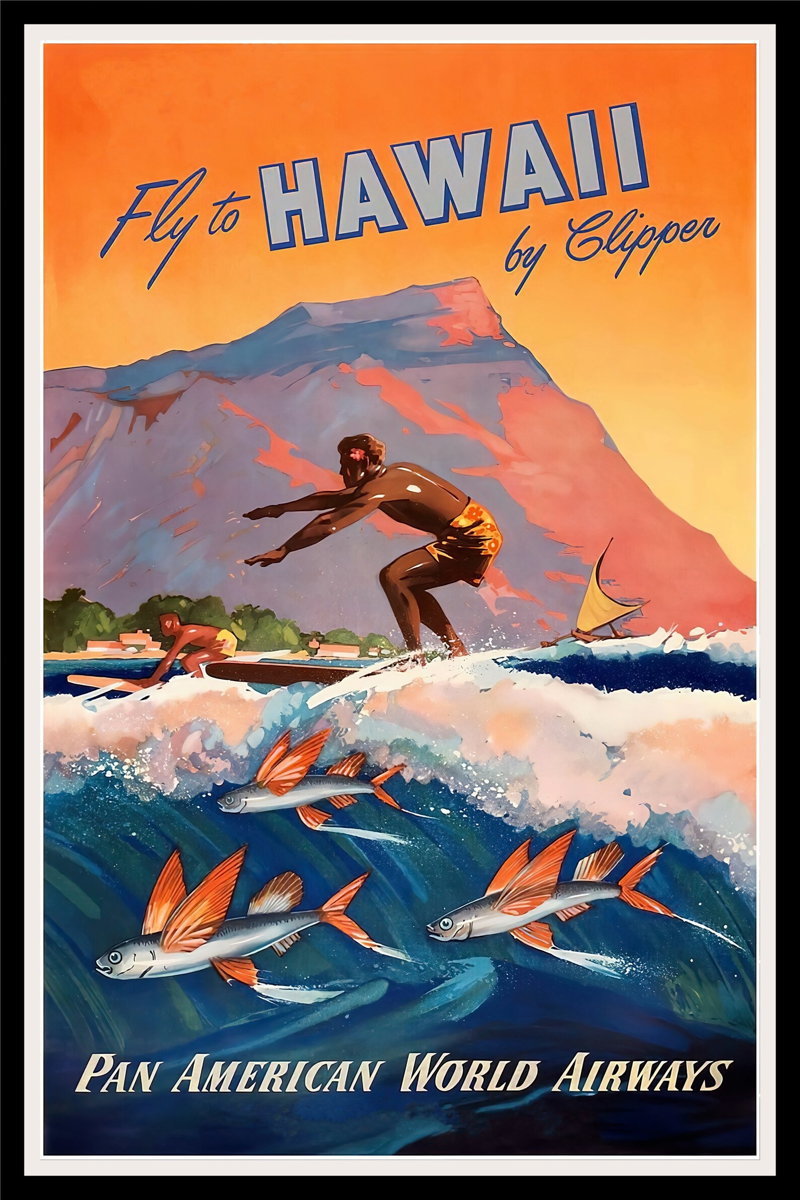 Hawaii Poster Hawaii Travel Poster Hawaii Print Hawaii Wall Etsy