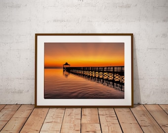 Kill Devil Hills Sunset Photo, Outer Banks Coastal Wall Art (Digital Download)