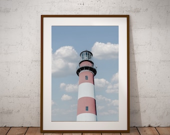 Assateague Lighthouse Photo, Chincoteague Island, Virginia (Instant Download)