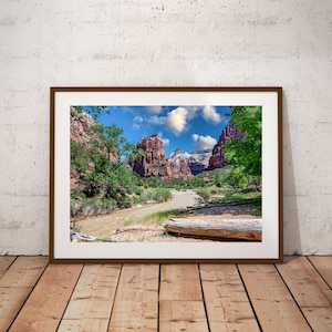 Zion National Park Photo, Utah Photography, Zion Photo Wall Art, Virgin River Photography, Wall Decor, Digital Download, Photo Downloads