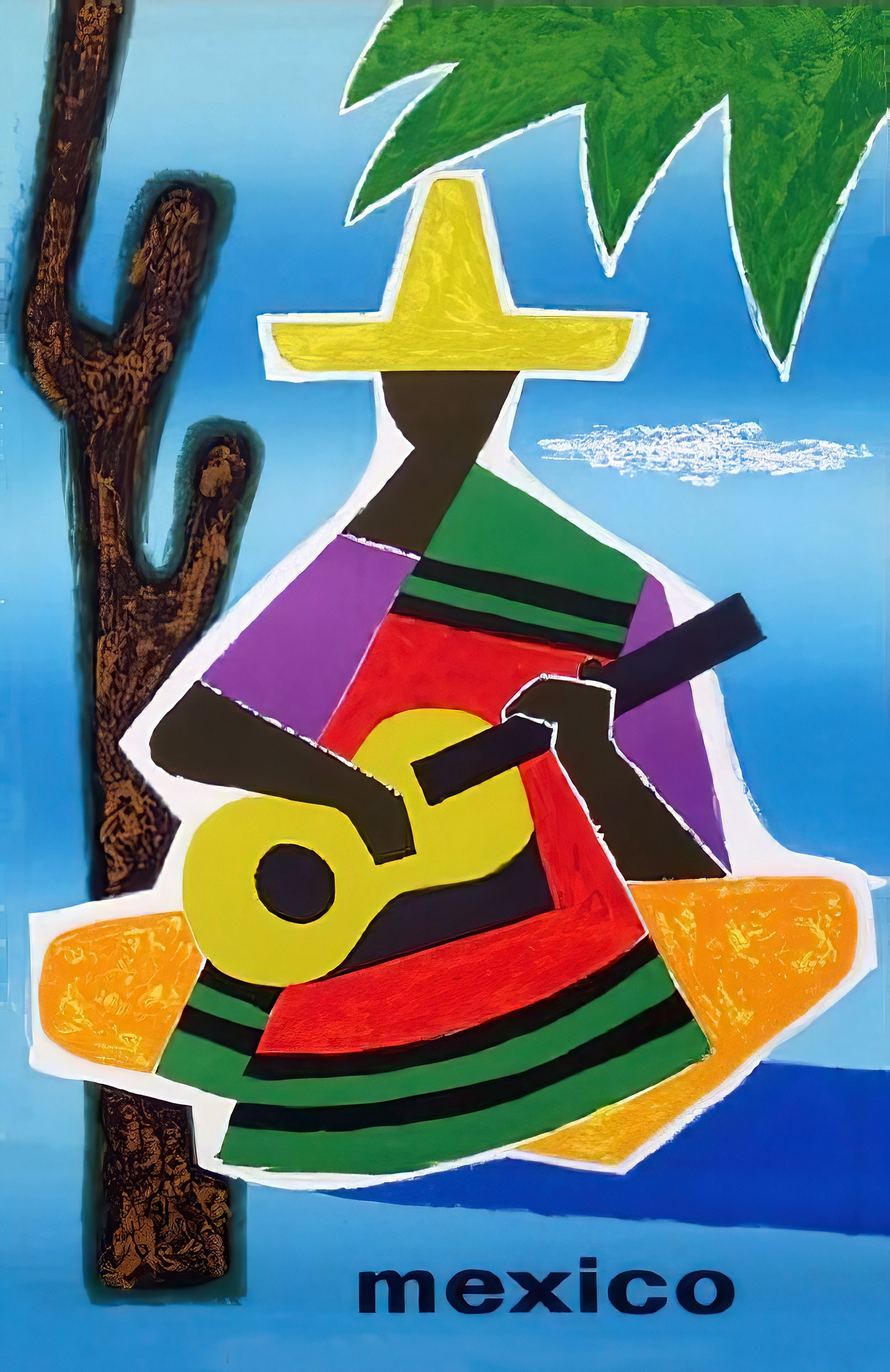 Mexico Travel Poster Mexican Poster Mexico Print 1962 Etsy