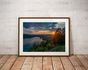 Raystown Late Photo, Raystown Sunset, Scenic Overlook, Lake Decor, Lake Wall Art Photo, Sunset Photo, Instant Download, Digital Download