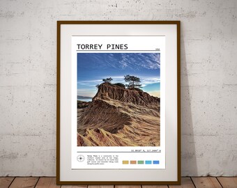 Torrey Pines Poster, San Diego Poster, Torrey Pines Decor, Travel Poster Wall Art, Torrey Pines Photo, California Travel, INSTANT DOWNLOAD