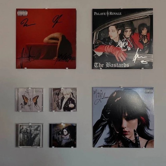 12 supporti da parete in vinile, autoadesivi, per esporre dischi musicali, album musicali, CD, carte, fumetti e riviste, decorazione per casa e ufficio