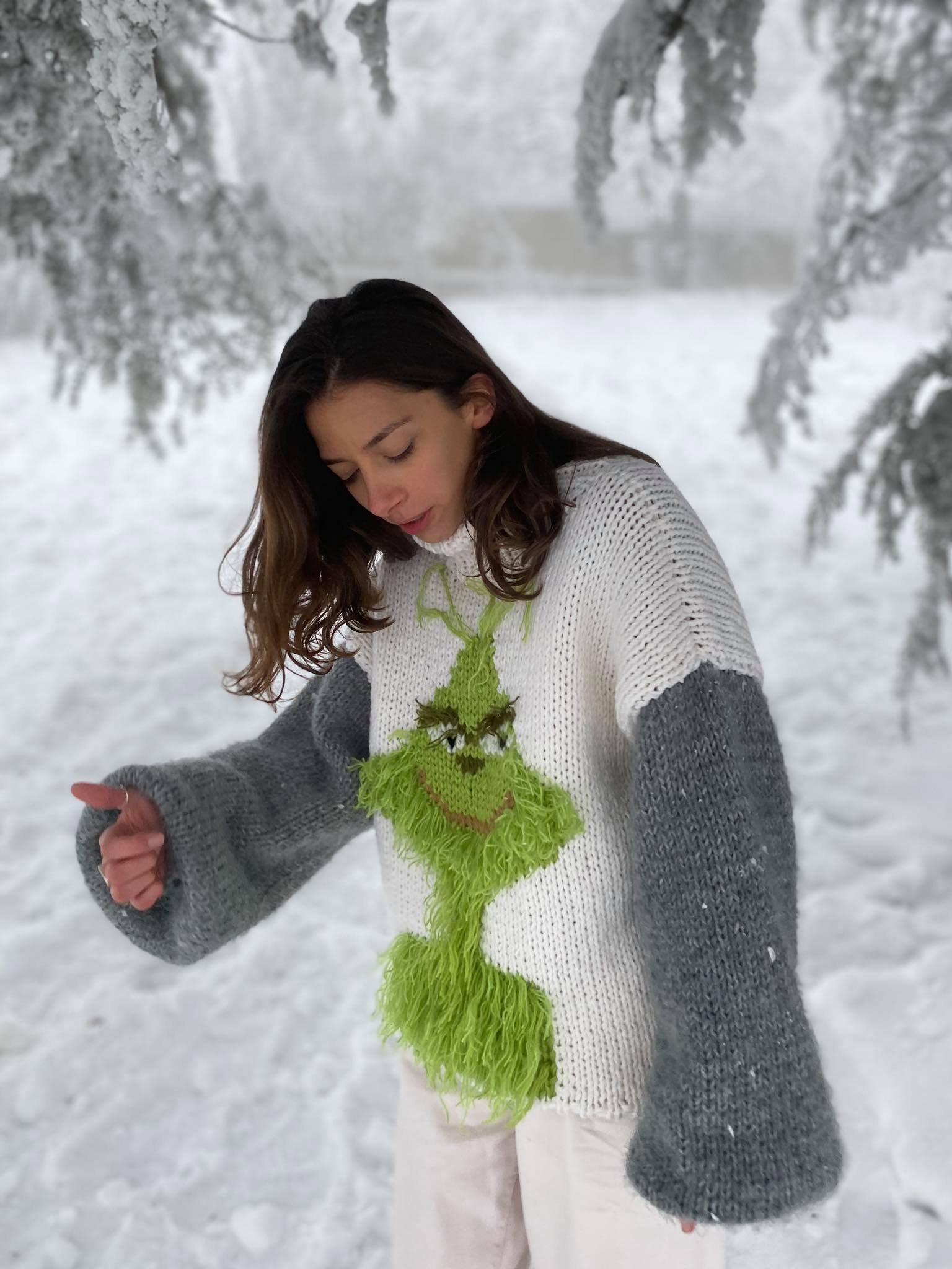 BlikvangerGeorgia Handmade Grinch Turtleneck Sweater (Made to Order)