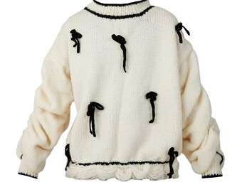 Cream-cake knitted sweater