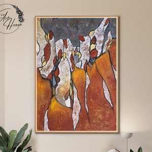 Oversized vuurkunstwerk modern interieur muurkunst canvas abstract olieverfschilderij, brandmuur art deco olieverfschilderij origineel kunstwerk