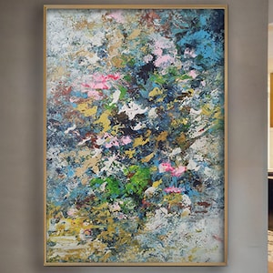 Extra Large Abstract Canvas Painting, Textured Oversized Wall Art for Bedroom or Living Room Decor