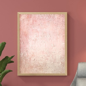 Trendige rosa und rote Wandkunst für Schlafzimmer Wanddekor Leinwand strukturierte Malerei, hellrosa Wandkunst Leinwand Wanddekor über dem Bett