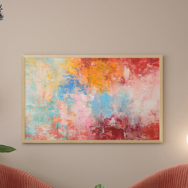 Oversized Abstract Painting, Red And Blue Abstract Painting,Abstract Painting, Extra Large Painting, Xl Painting, , Wall art