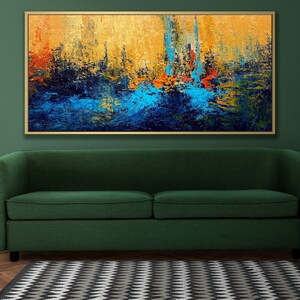 Colorful Abstract Painting On Canvas Wall Art kids Room Decor Aesthetic Wall Painting, Oversized Art Dining Room Wall Decor Painting