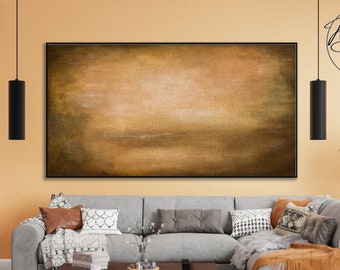 Large Abstract Painting Unique Desert Brown Wall Art Living Room Wall Decor, Custom Size Home Decoration Painting On Canvas Wall Art