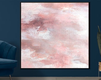 Pink Abstract Painting,Abstract Canvas Painting, Extra Large Painting, Xl Painting, Large Wall Art, Wall Decor, Wall Art Canvas