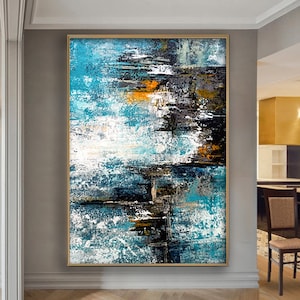 Custom Size Modern Wall Art Living Room Decor Abstract Wall Painting On Canvas, Wall Decor Living Room Wall Art Large Oil Painting Original