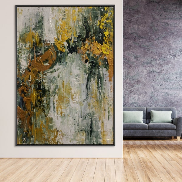 Oil Hand Painting, Abstract Painting, Trendy Canvas Art, Oversized Painting, Palette Knife Art, Large Wall Art, Wall Decor