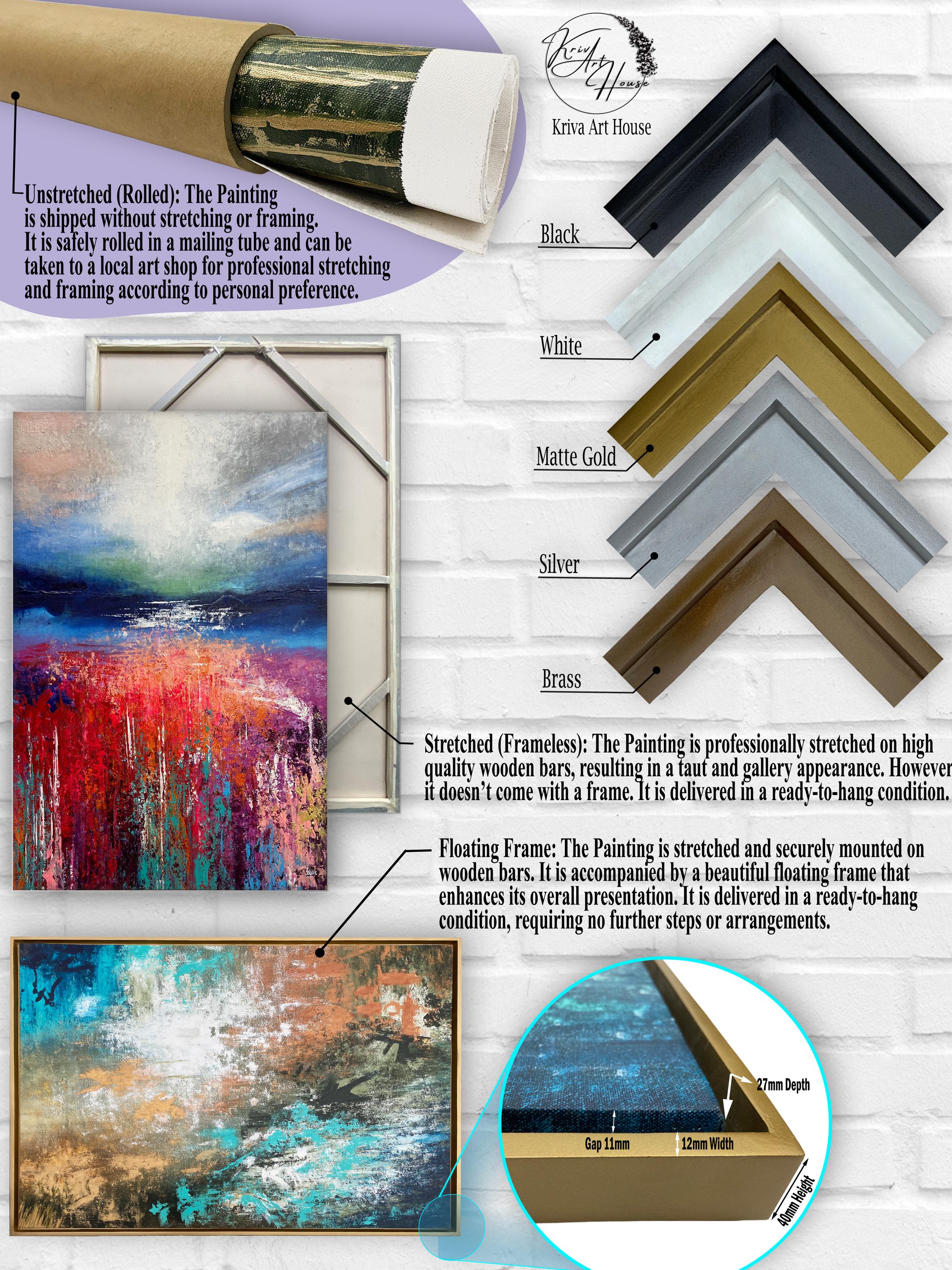 Extra Large Original Abstract Oil Painting, Minimal Painting - Main Image