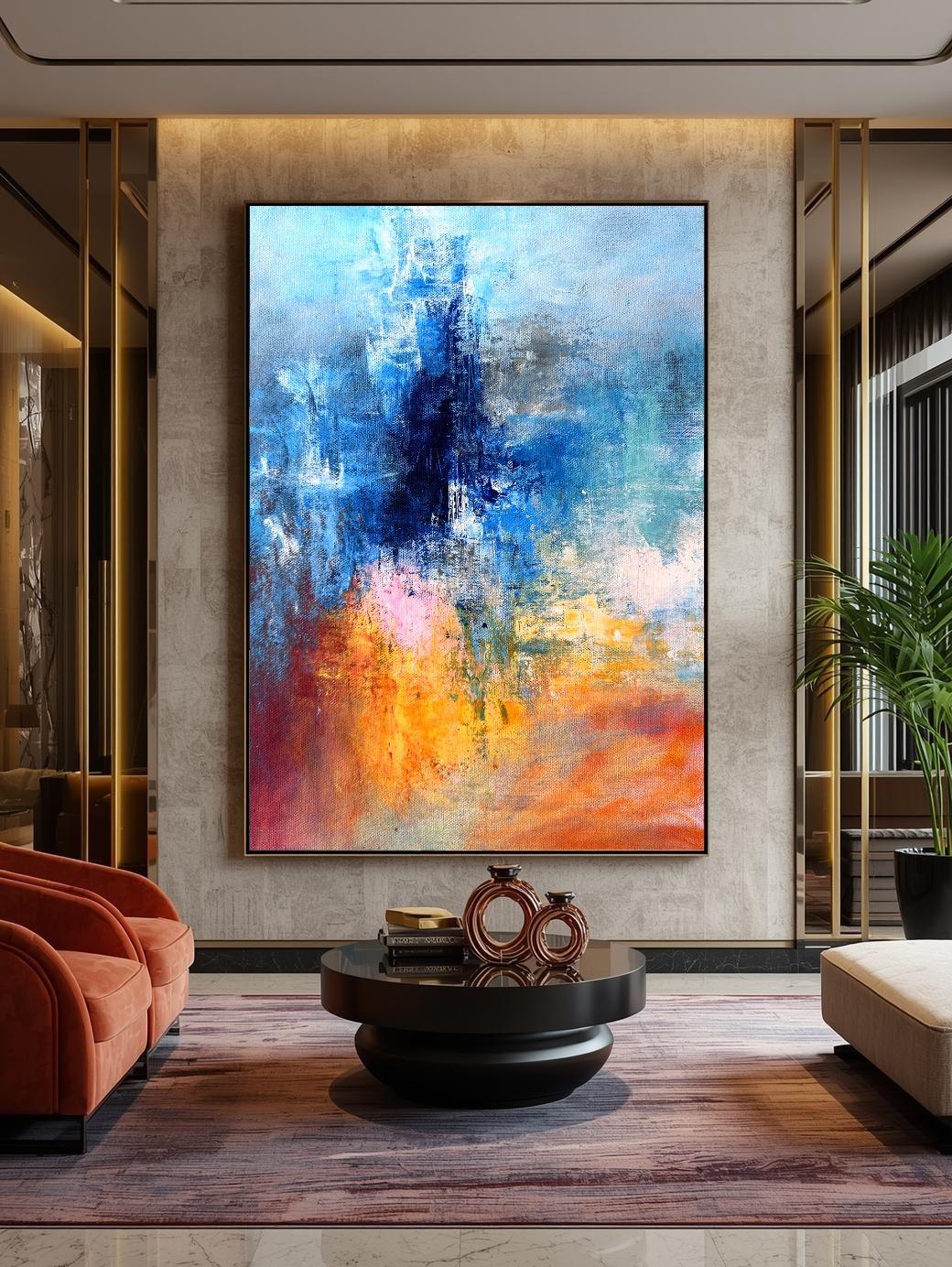Colourful Abstract Painting, Extra Large Painting, Large Wall Art, Oversized  Abstract Painting, Wall Art, Large Canvas Wall Art - Etsy, image size:1040x1384