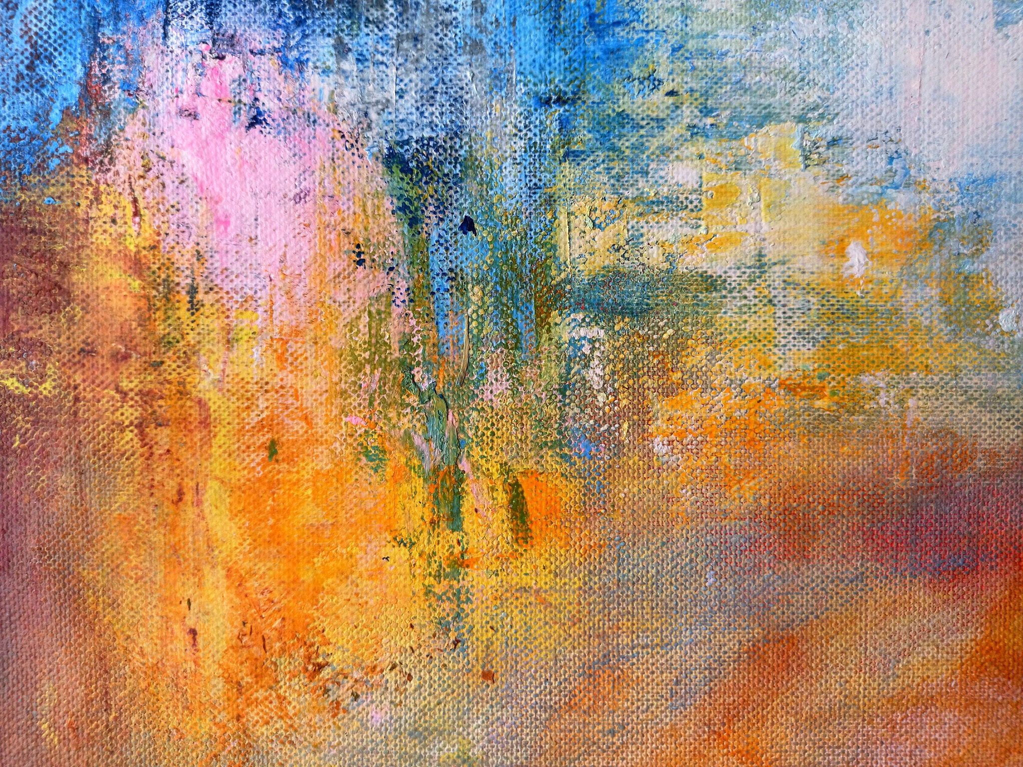 Colourful Abstract Painting Extra Large Painting Large Wall Etsy