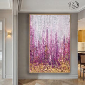 Extra Large Abstract City Painting: Modern Wall Decor, Original Art
