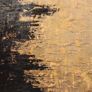 Gold Black Abstract Art Wall Painting Extra Large - Etsy