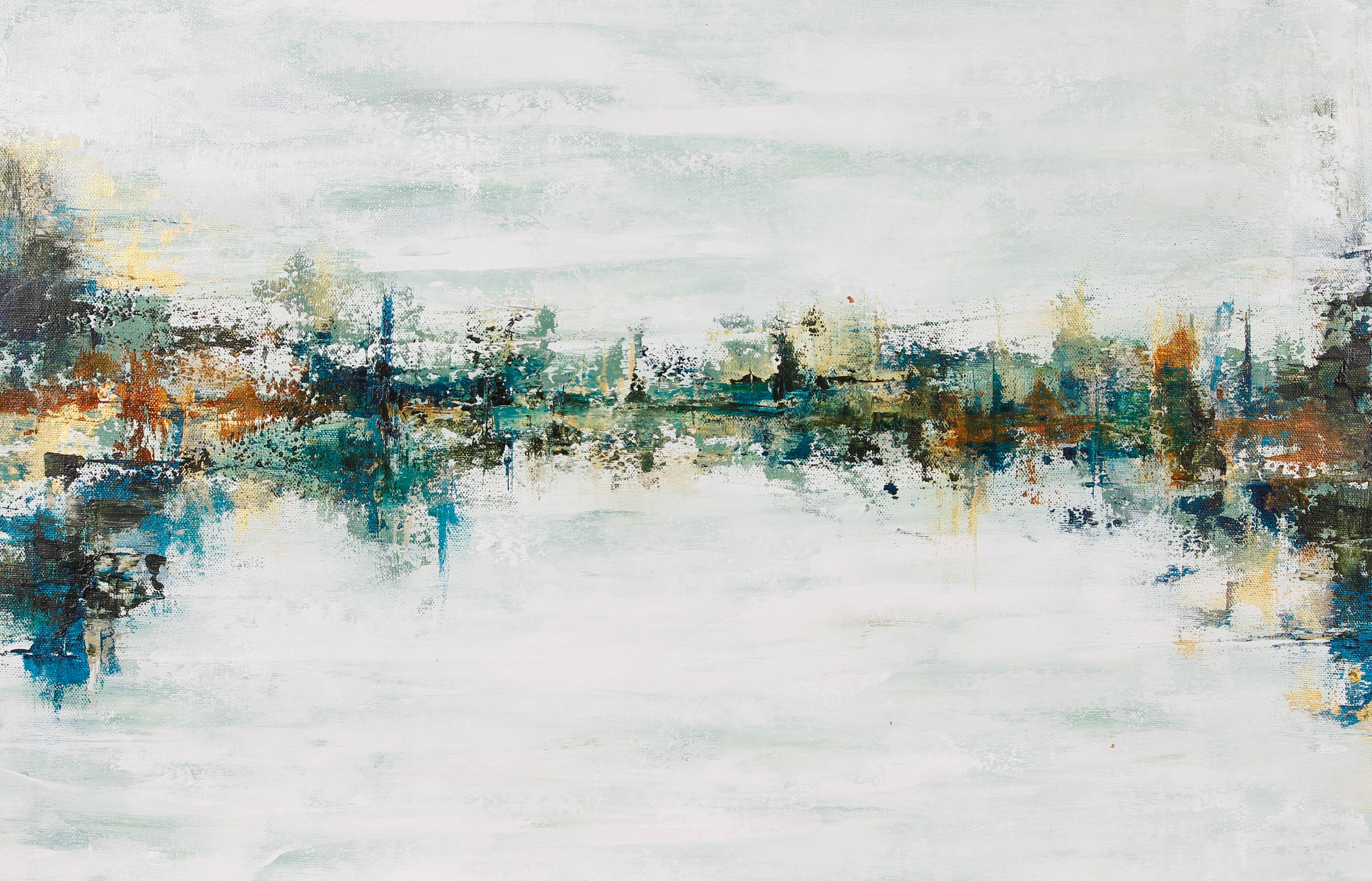 Green And Grey ACRYLIC OIL PAINTING Original Canvas Art Etsy