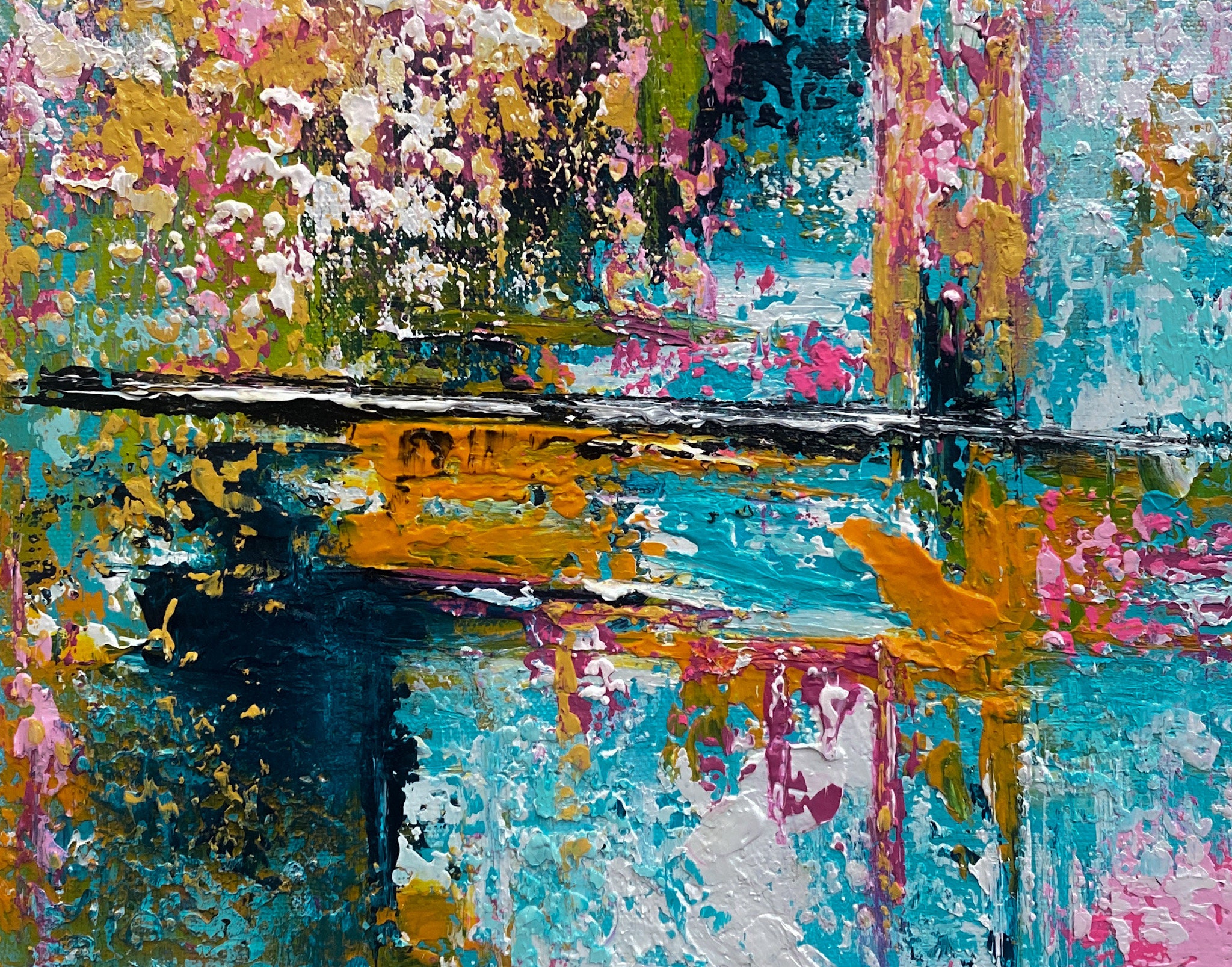 Palette Knife Strokes Abstract Painting Large Wall Art Hand Etsy Ireland