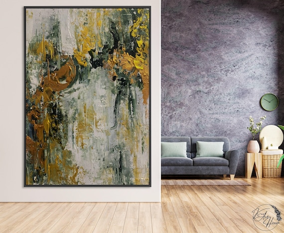 Oil Hand Painting, Abstract Painting, Trendy Canvas Art, Oversized Painting, Palette Knife Art, Large Wall Art, Wall Decor