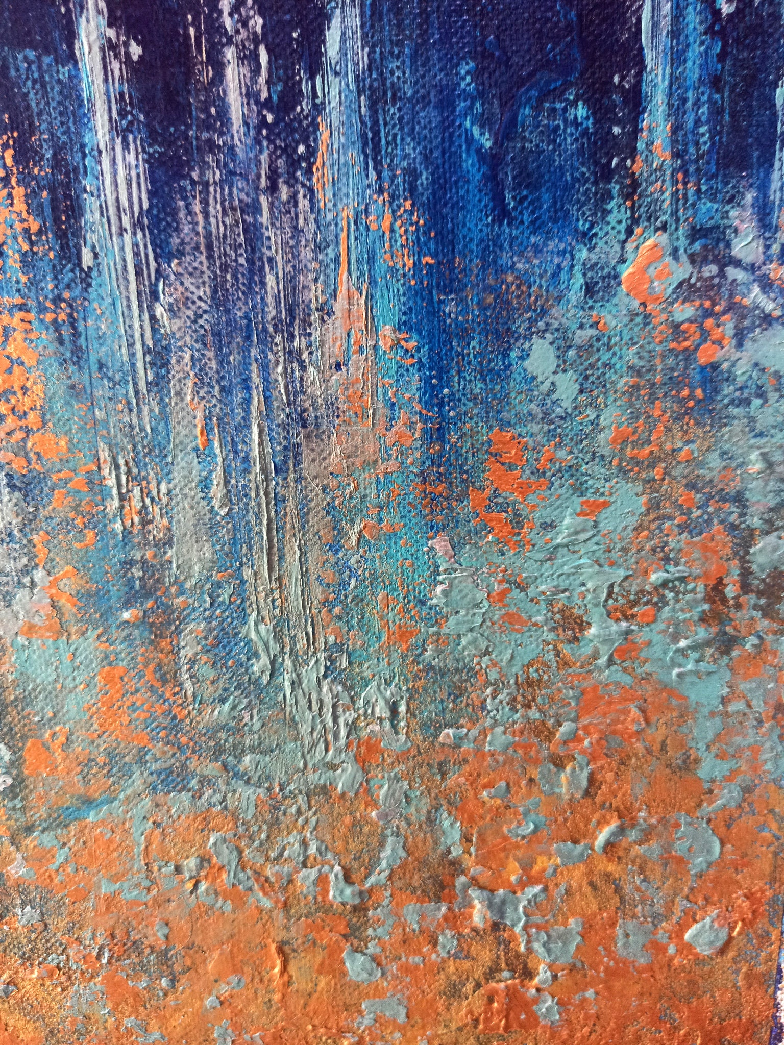 Oversized Abstract Painting Extra Large Painting Blue Etsy