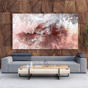 Large Abstract Canvas Painting: Original Handmade Wall Art